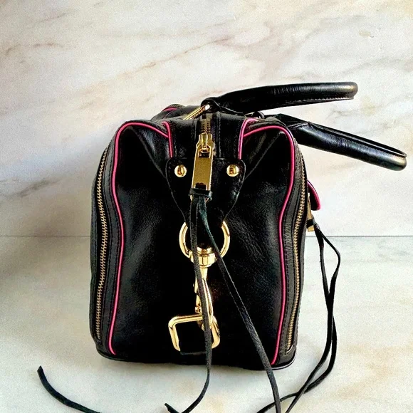 Rebecca Minkoff Black and Pink Shoulder Bag - Picture 6 of 16